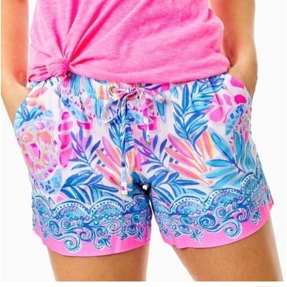 Lilly Pulitzer Katia Shorts Small Resort White Rain Forest Retreat - Picture 1 of 16